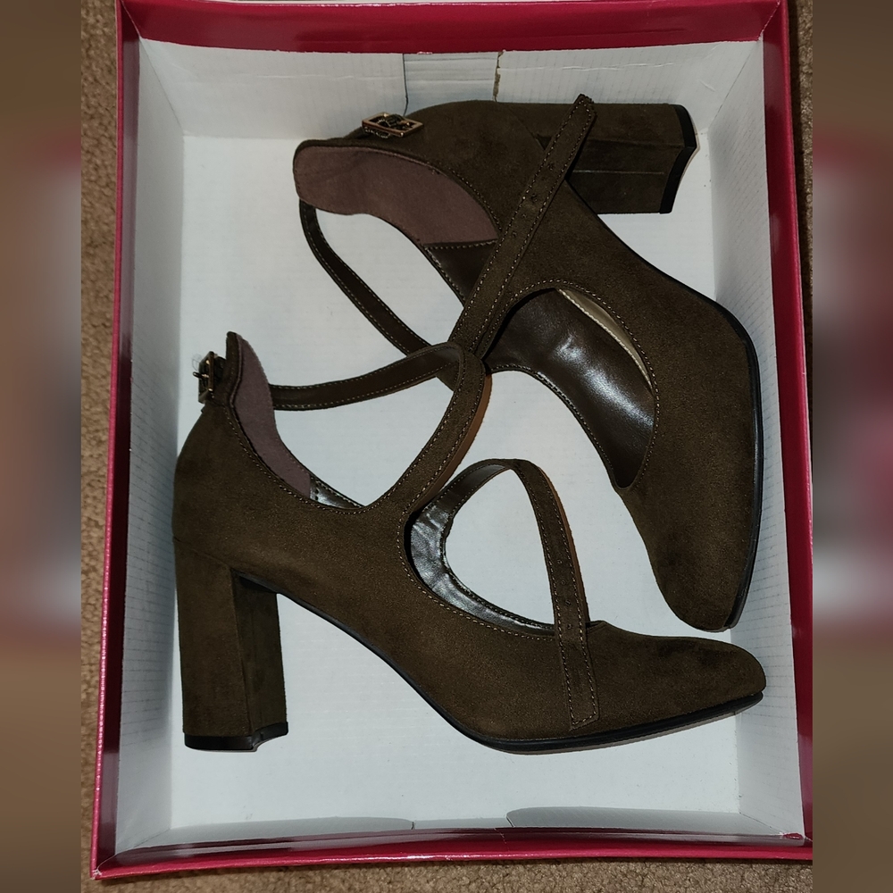 X-Appeal Olive Strappy Heels